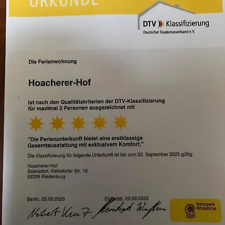Hoacherer-hof Apartmán Riedenburg